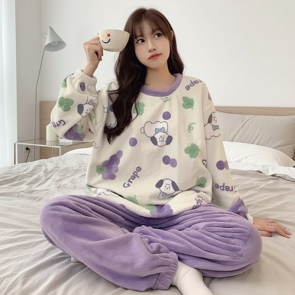 Pyjama moelleux “Sweet Peach” – Confort fruité