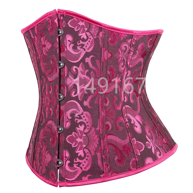 Corset noir Sapubonva, top sous-poitrine grande taille, serre-taille en satin, corset sexy gothique pour le sport, lingerie Korsett femme blanc rouge
