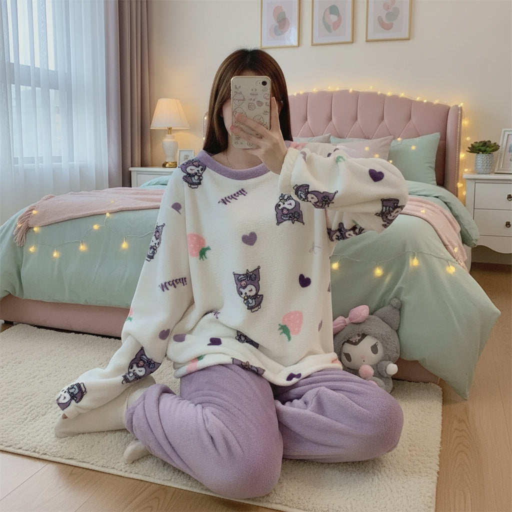 Pyjama moelleux “Sweet Peach” – Confort fruité