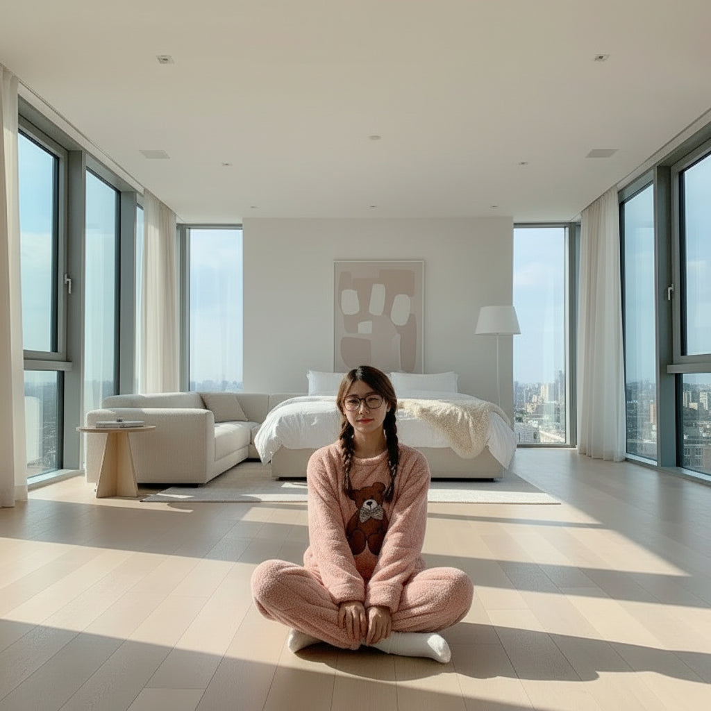 Pyjama Douillet Ourson – Ensemble Polaire d’Hiver Ultra Confort