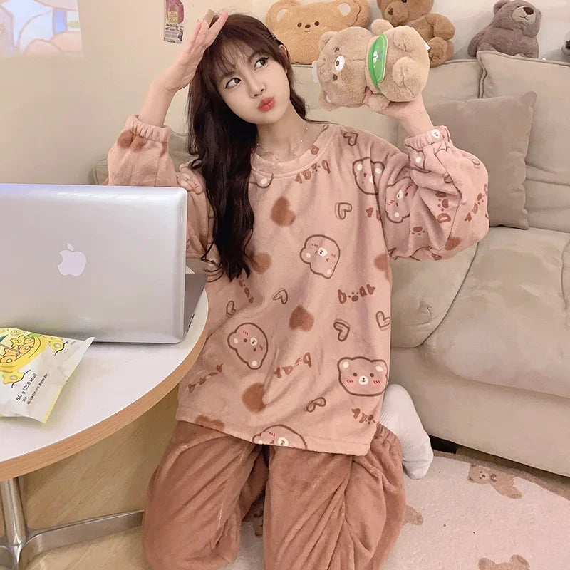 Pyjama moelleux “Sweet Peach” – Confort fruité