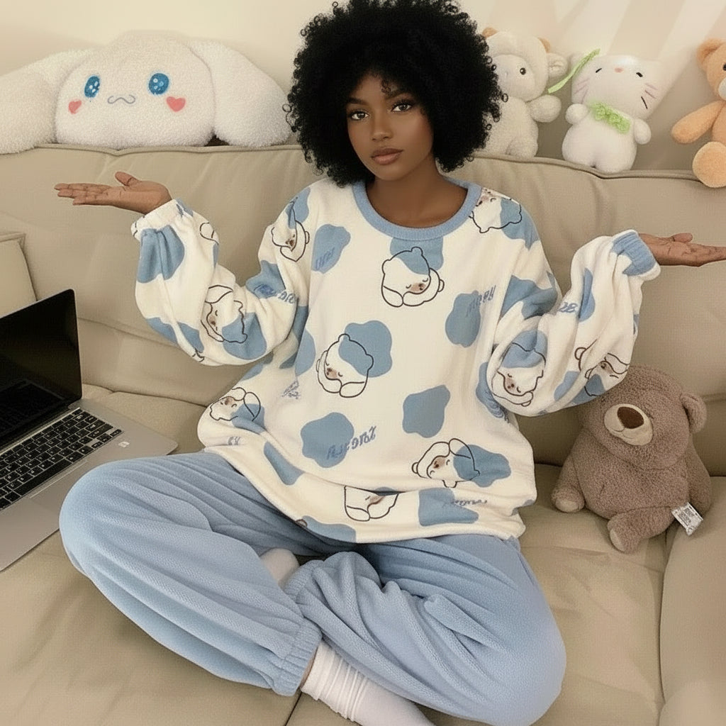 Pyjama moelleux “Sweet Peach” – Confort fruité