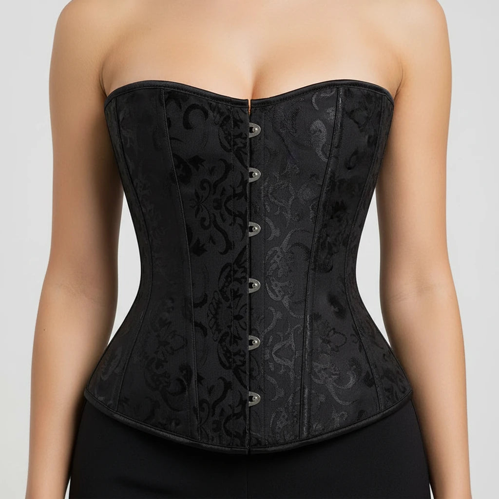 Corset noir Sapubonva, top sous-poitrine grande taille, serre-taille en satin, corset sexy gothique pour le sport, lingerie Korsett femme blanc rouge