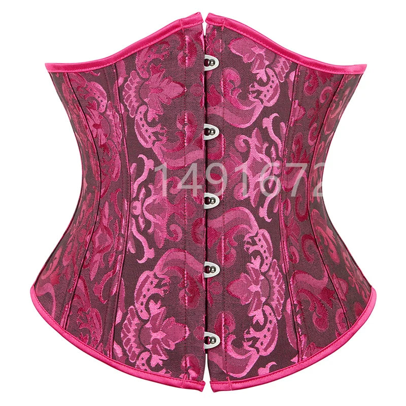 Corset noir Sapubonva, top sous-poitrine grande taille, serre-taille en satin, corset sexy gothique pour le sport, lingerie Korsett femme blanc rouge